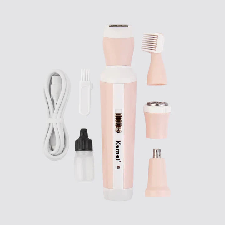 Kemei 4-in-1 Rechargeable Ladies Epilator & Hair Remover – Model 3024