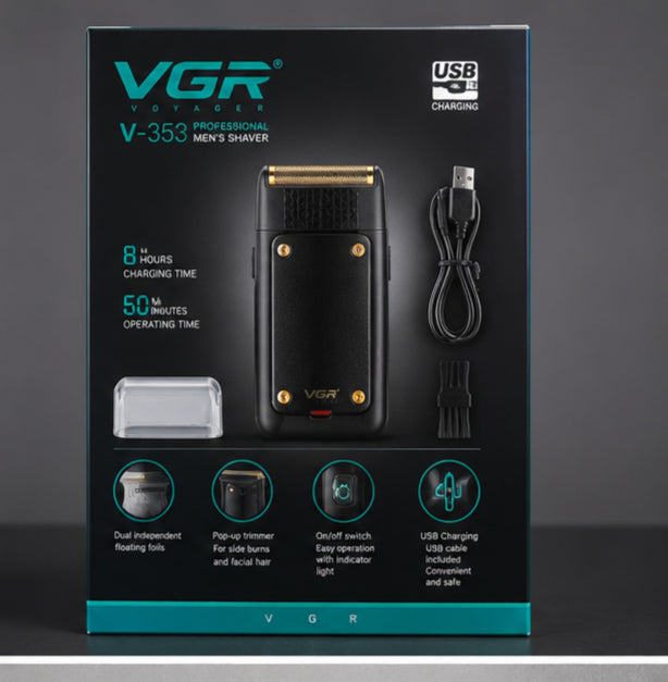 VGR V-353 Professional Electric Shaver For Men | Rechargeable Foil Beard Trimmer