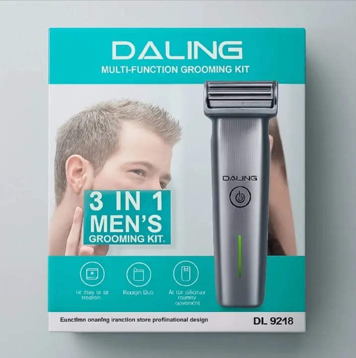 DALING DL-9218 3-in-1 Men's Grooming Kit – Hair Clipper, Shaver & Beard Trimmer