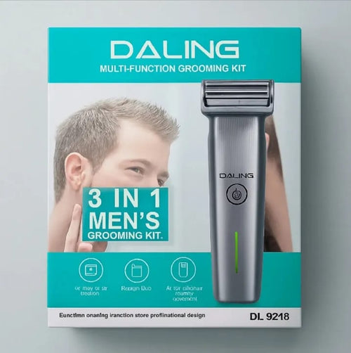 DALING DL-9218 3-in-1 Men's Grooming Kit – Hair Clipper, Shaver & Beard Trimmer