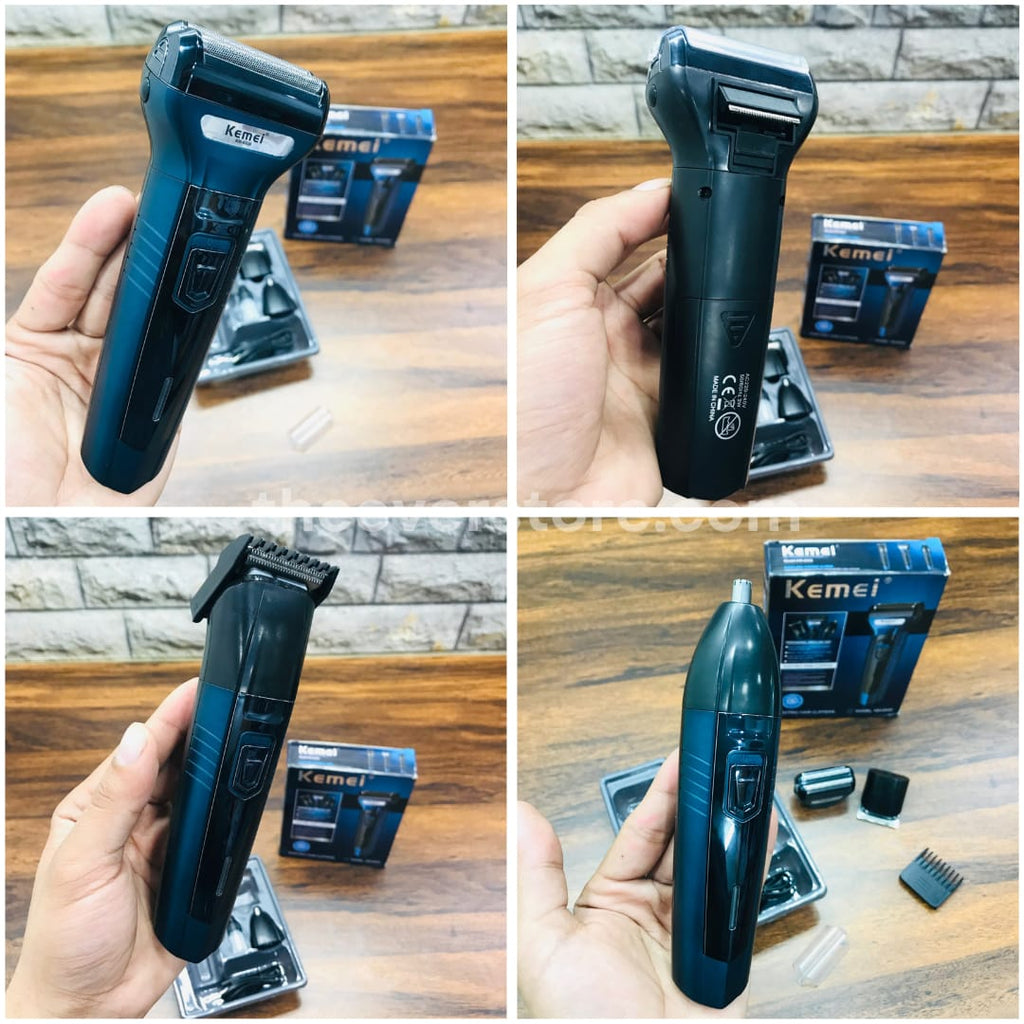 Kemei 3-in-1 Rechargeable Grooming Kit – Shaver, Trimmer & Nose Trimmer