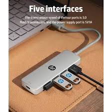 5-in-1 USB-C Hub Multiport Adapter – 4K HDMI, USB & PD Charging