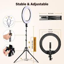 18.3" LED Ring Light with Adjustable Tripod Stand