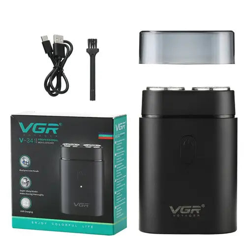 VGR V-390 Professional Electric Ultra Thin Shaver – Rechargeable USB Travel Razor for Men